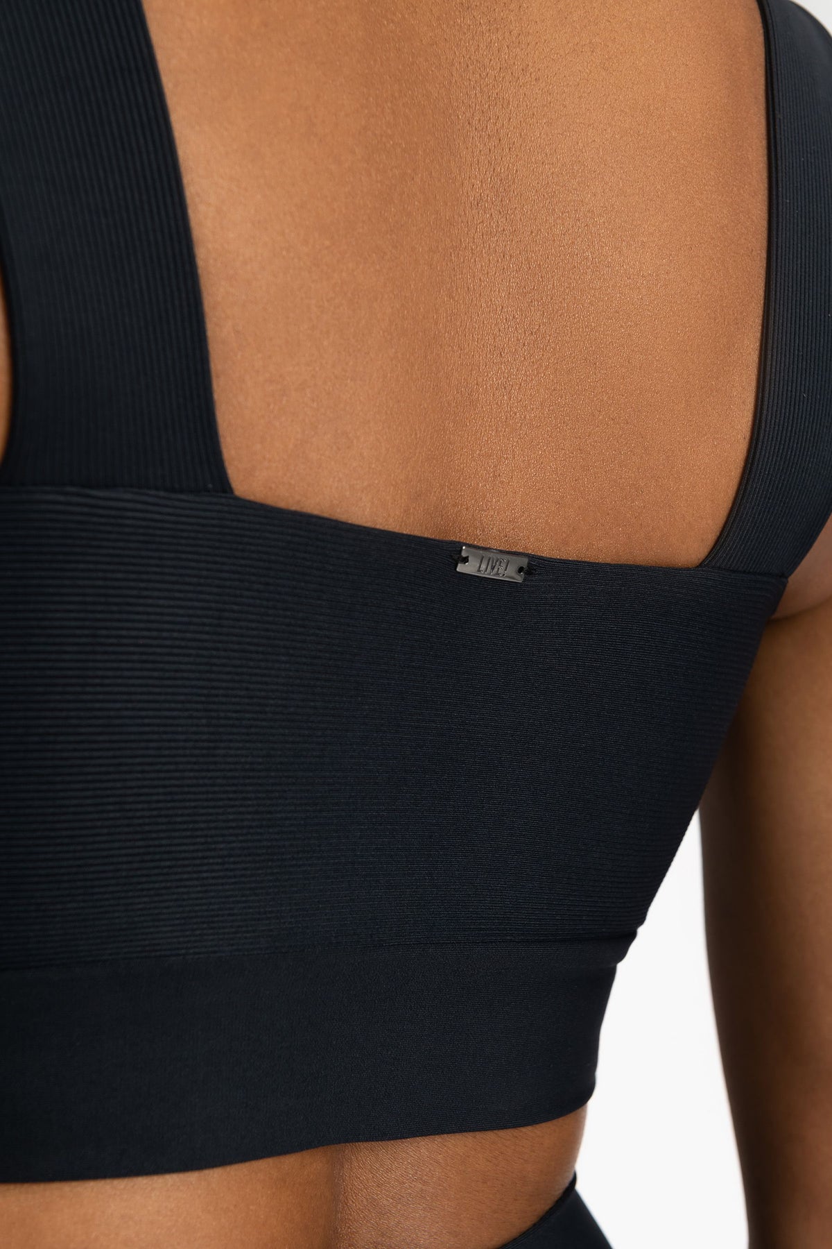 Rib Block Sports Bra