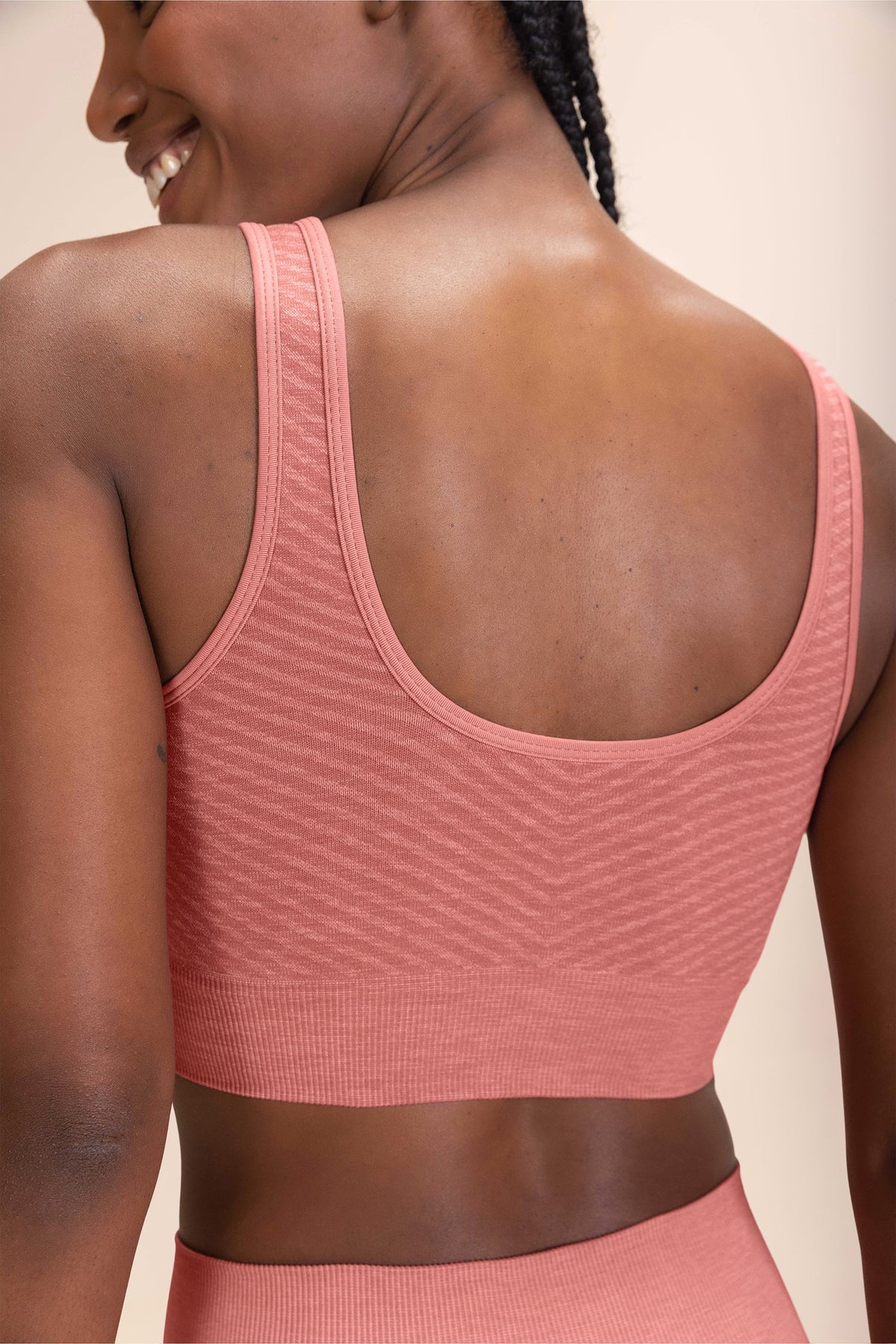 Stripe Seamless Sports Bra